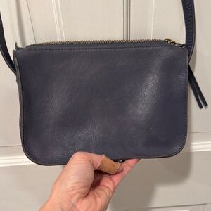 Madewell adjustable Navy cross body bag